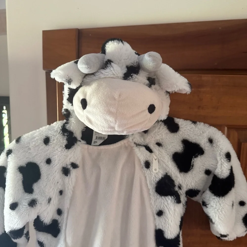 Unbranded Target Cow Halloween Costume Toddler 18-24M Black White One Piece